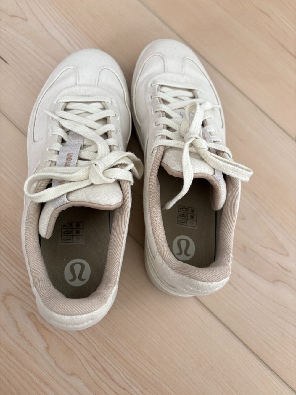 Lululemon Cityverse Sneakers Casual Low Top Cream Ivory 9 Worn Once